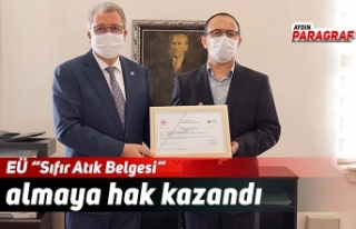 EÜ “Sıfır Atık Belgesi” almaya hak kazandı