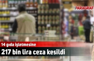 14 gıda işletmesine 217 bin lira ceza kesildi