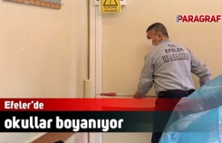 Efeler’de okullar boyanıyor