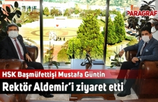 HSK Başmüfettişi Mustafa Güntin Rektör Aldemir’i...