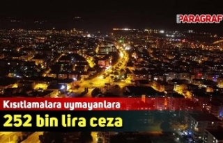 Kısıtlamalara uymayanlara 252 bin lira ceza