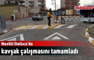 Nazilli Dallıca’da kavşak çalışmasını tamamladı
