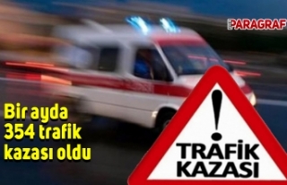Bir ayda 354 trafik kazası meydana geldi