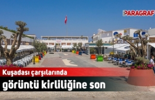 Kuşadası çarşılarında görüntü kirliliğine...