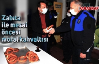 Zabıta ile mesai öncesi moral kahvaltısı
