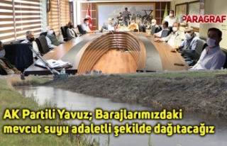 AK Partili Yavuz; Barajlarımızdaki mevcut suyu adaletli...