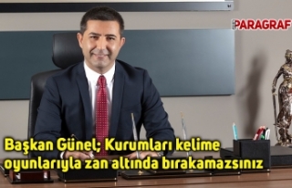Başkan Günel; Kurumları kelime oyunlarıyla zan...