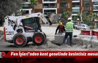 Fen İşleri'nden kent genelinde kesintisiz mesai