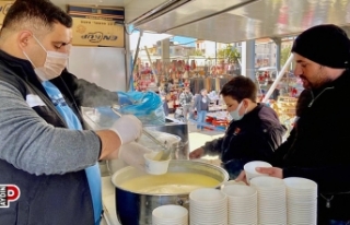 Didim Belediyesi’nden soğuk havada sıcak çorba...