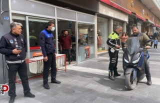 Kuşadası’nda polis ve zabıtadan motosiklet denetimi
