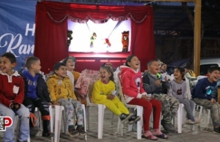 Didim Belediyesi’nin ramazan eğlencesinde çocuklar...