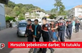 Hırsızlık şebekesine darbe; 16 tutuklu