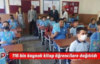 116 bin kaynak kitap öğrencilere dağıtıldı