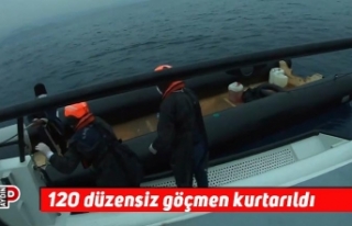 120 düzensiz göçmen kurtarıldı