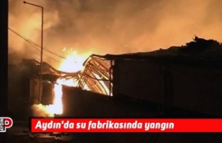 Aydın'da su fabrikasında yangın