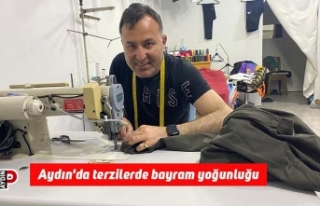 Aydın'da terzilerde bayram yoğunluğu