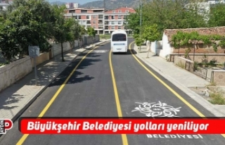 Büyükşehir Belediyesi yolları yeniliyor