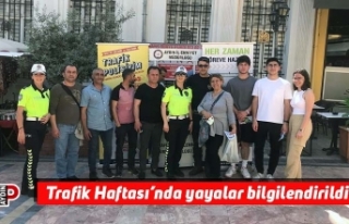 Trafik Haftası’nda yayalar bilgilendirildi