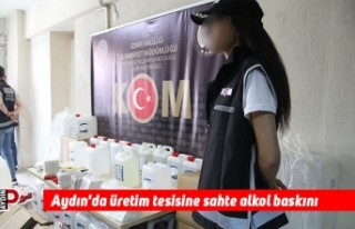 Aydın'da üretim tesisine sahte alkol baskını