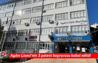 Aydın Lisesi'nin 3 patent başvurusu kabul edildi