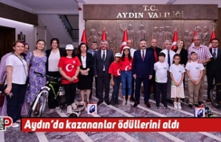 Aydın’da kazananlar ödüllerini aldı