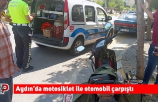 Aydın’da motosiklet ile otomobil çarpıştı