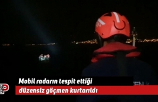 Mobil radarın tespit ettiği 27 düzensiz göçmen...