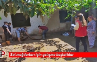 Sel mağdurları için çalışma başlattılar