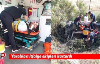 Yaralıları itfaiye ekipleri kurtardı