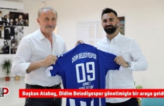 Başkan Atabay, Didim Belediyespor yönetimiyle bir...
