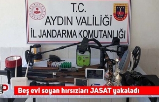 Beş evi soyan hırsızları JASAT yakaladı