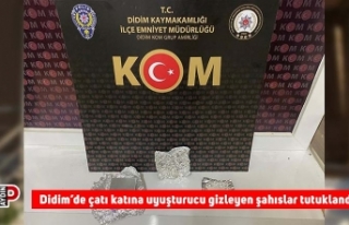 Didim’de çatı katına uyuşturucu gizleyen şahıslar...