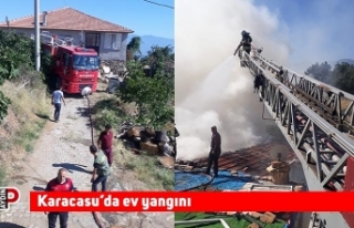Karacasu’da ev yangını
