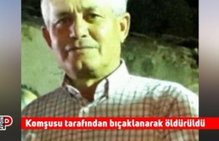 Komşusu tarafından bıçaklanarak öldürüldü