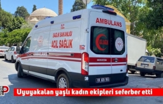 Uyuyakalan yaşlı kadın ekipleri seferber etti