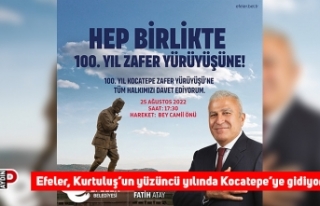 Efeler, Kurtuluş’un yüzüncü yılında Kocatepe’ye...