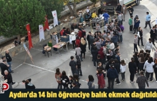 Aydın'da 14 bin öğrenciye balık ekmek dağıtıldı