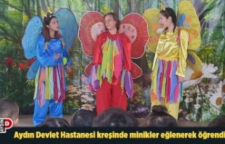 Aydın Devlet Hastanesi kreşinde minikler eğlenerek...
