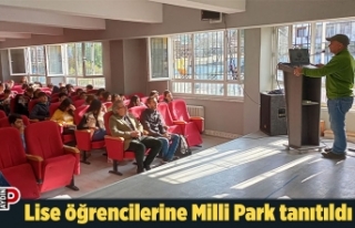 Lise öğrencilerine Milli Park tanıtıldı
