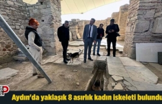 Aydın'da yaklaşık 8 asırlık kadın iskeleti...