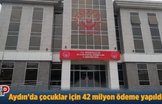 Aydın’da çocuklar için 42 milyon ödeme yapıldı