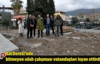 Bal Deresi’nde bitmeyen ıslah çalışması vatandaşları...