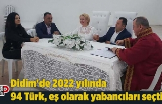 Didim'de 2022 yılında 94 Türk, eş olarak...