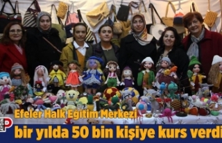 Efeler Halk Eğitim Merkezi bir yılda 50 bin kişiye...