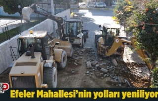 Efeler Mahallesi’nin yolları yeniliyor