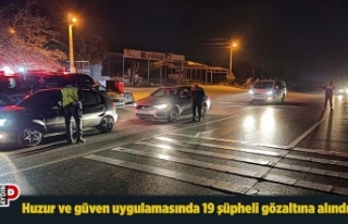 Huzur ve güven uygulamasında 19 şüpheli gözaltına...