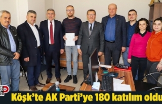 Köşk’te AK Parti’ye 180 katılım oldu