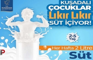 Kuşadası Belediyesi’nden çocuklara süt desteği