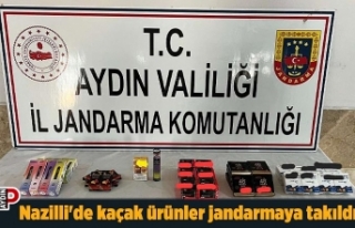 Nazilli'de kaçak ürünler jandarmaya takıldı