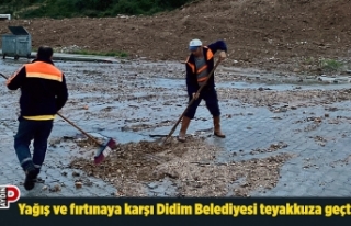 Yağış ve fırtınaya karşı Didim Belediyesi teyakkuza...